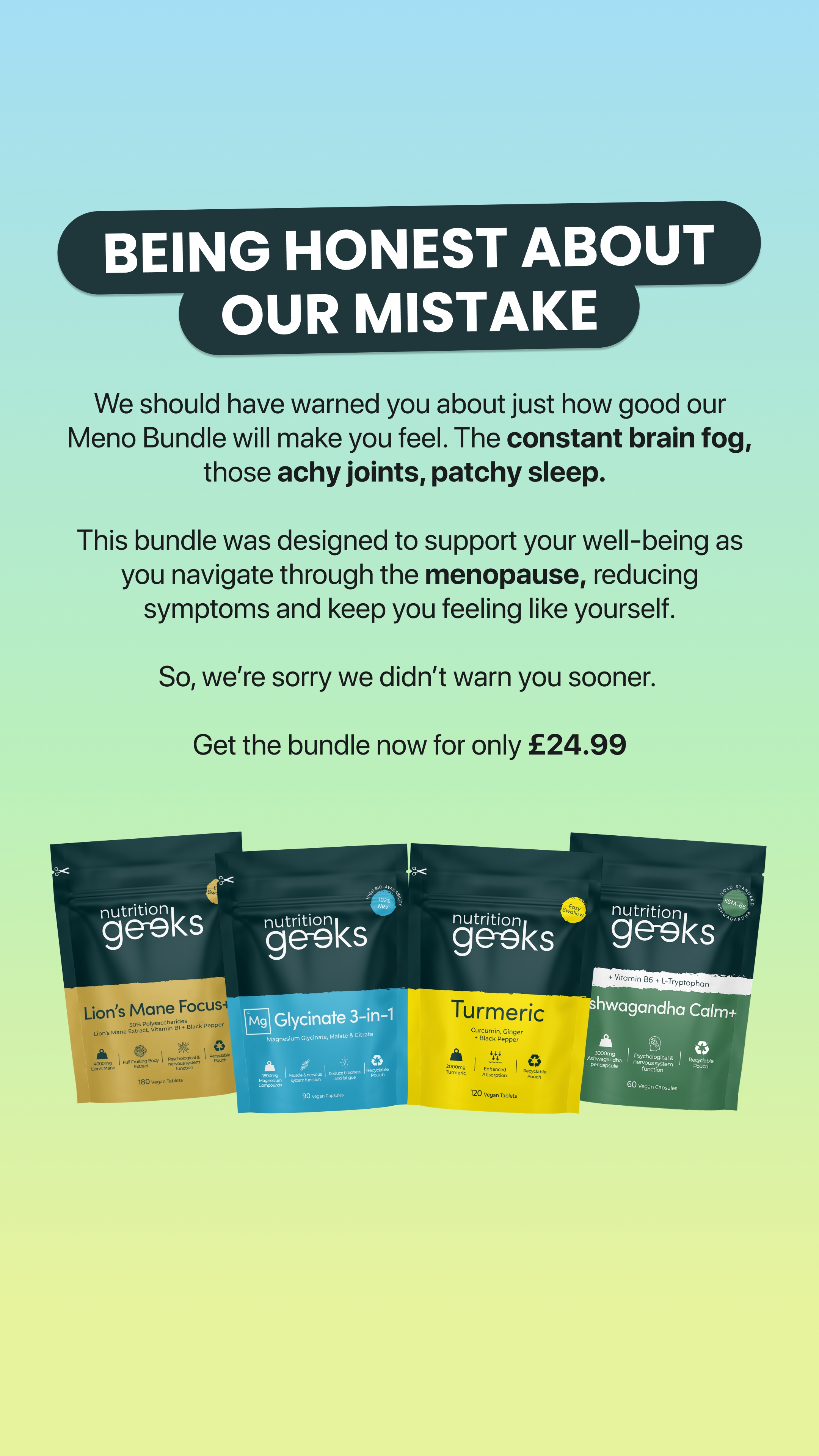 Nutrition Geeks Facebook ad