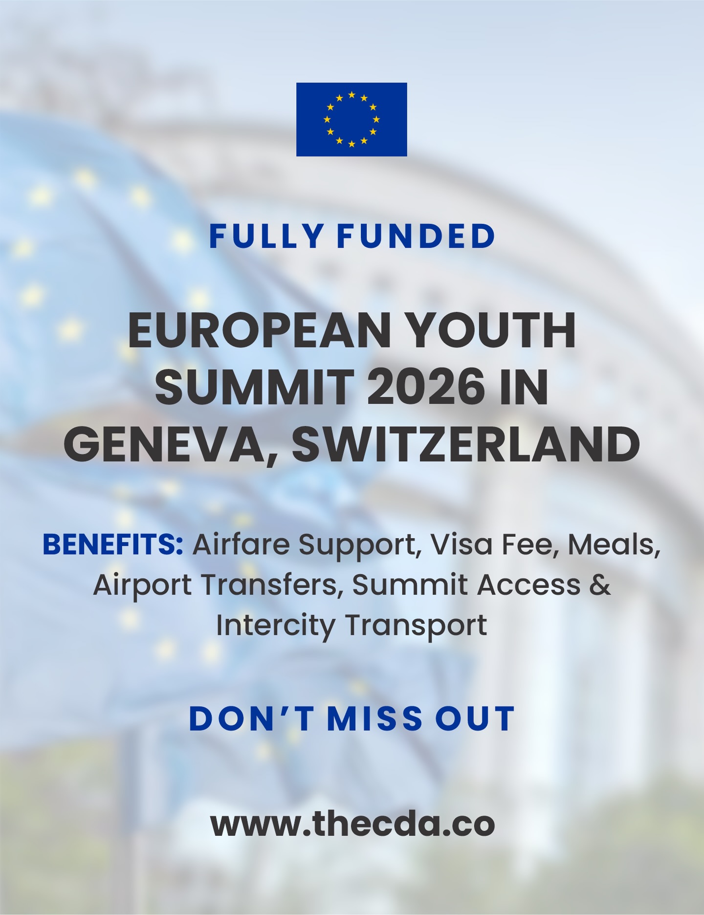 Centre for Diplomatic Advancement Facebook ad: European Youth Summit 2026 | Global Youth Leaders…