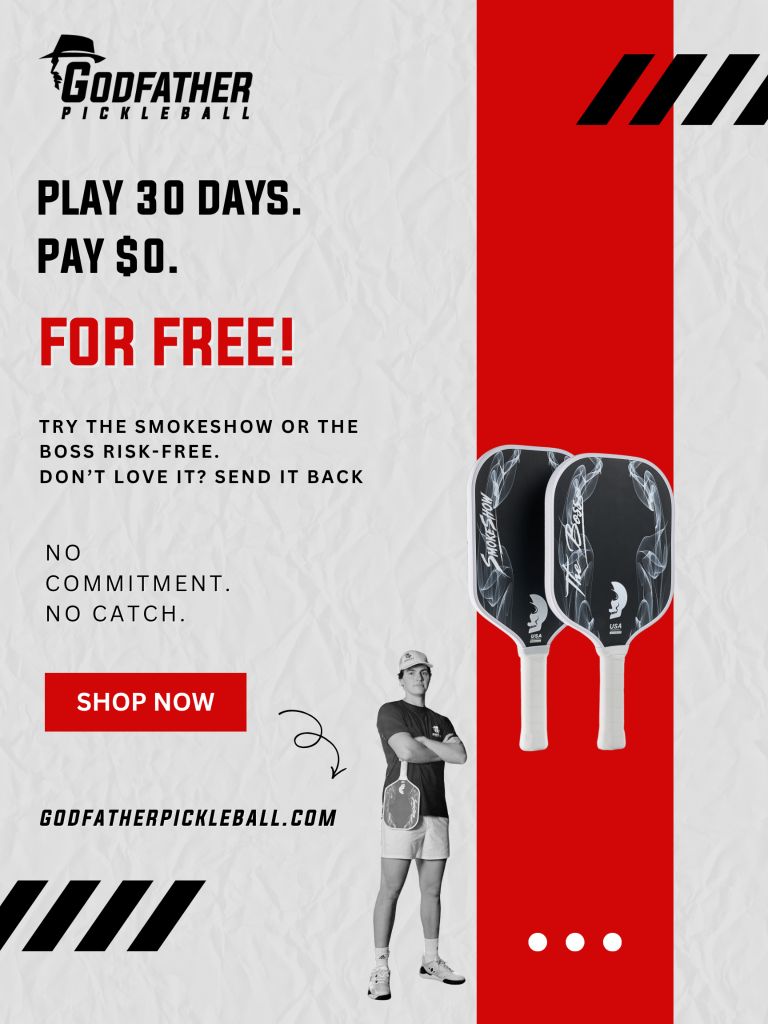 Godfather Performance Facebook ad: Pro Built Paddles For $159 and Free Shipping!