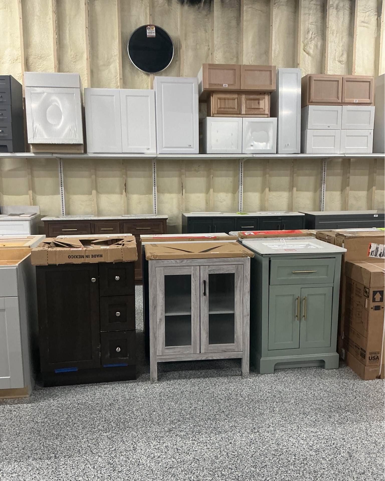 Stuart Surface Facebook ad: Bathroom Vanities Starting at Just $99! Massive Savings!