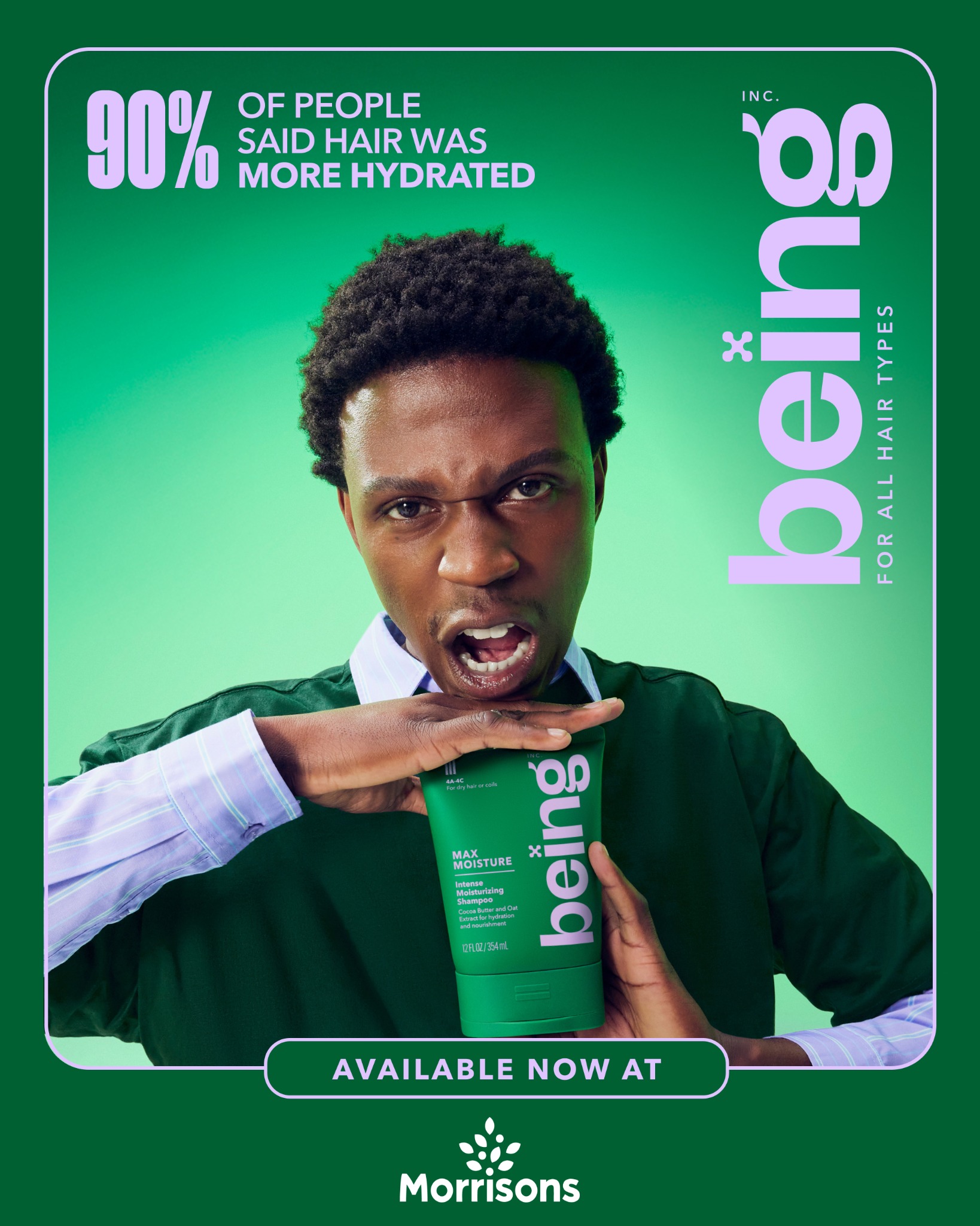 Being Haircare Facebook ad