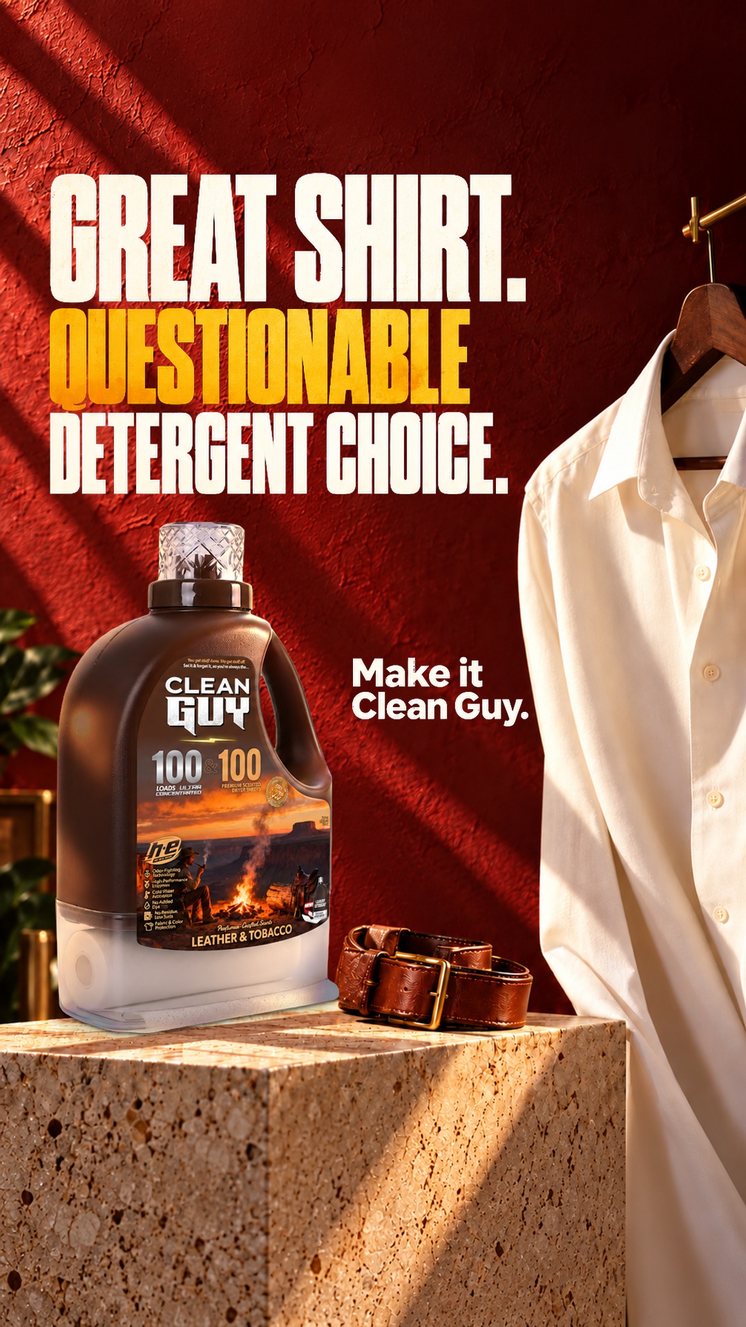 Clean Guy Facebook ad: You're a dude, not a lilac.