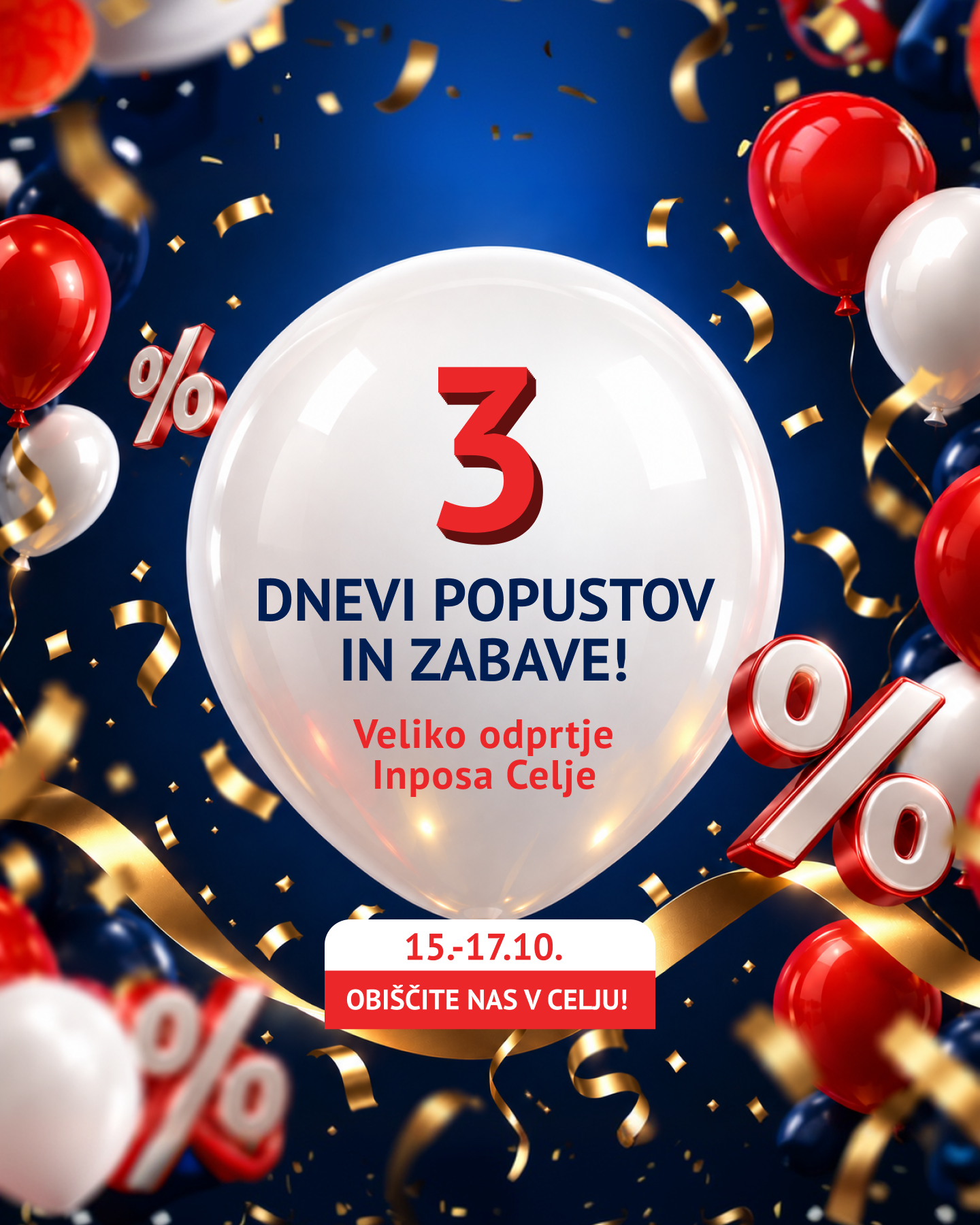Inpos Facebook ad: Pestro dogajanje & popusti
