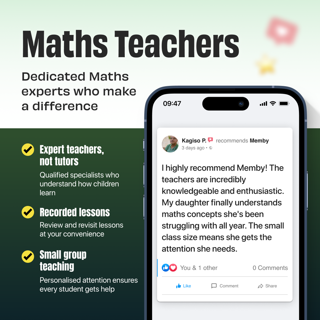 Maths Teacher - Marleen Townsend Facebook ad
