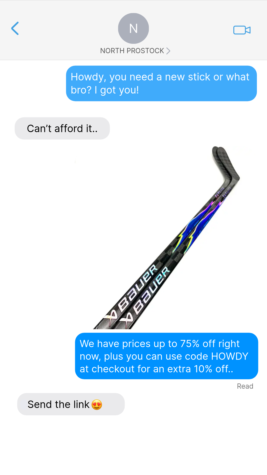 North Prostock Facebook ad