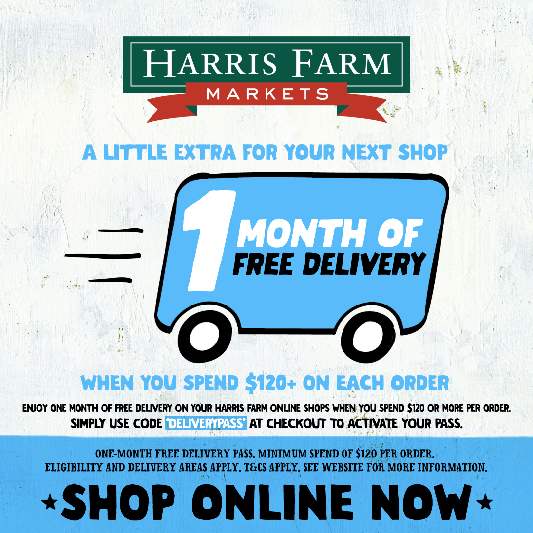 Harris Farm Markets Facebook ad: Enjoy 1 Month Of Free Delivery