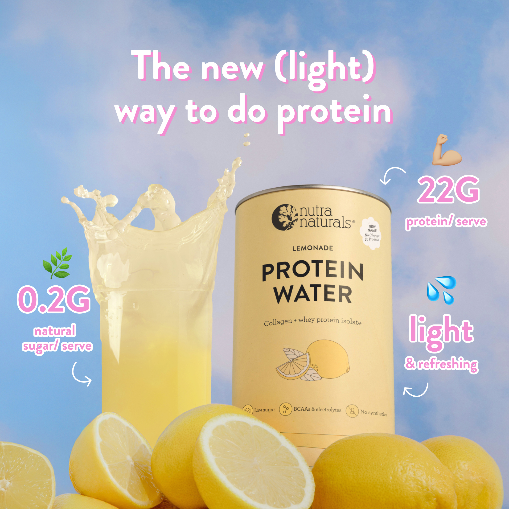 Nutra Naturals Facebook ad: Your protein just got a whole lot lighter