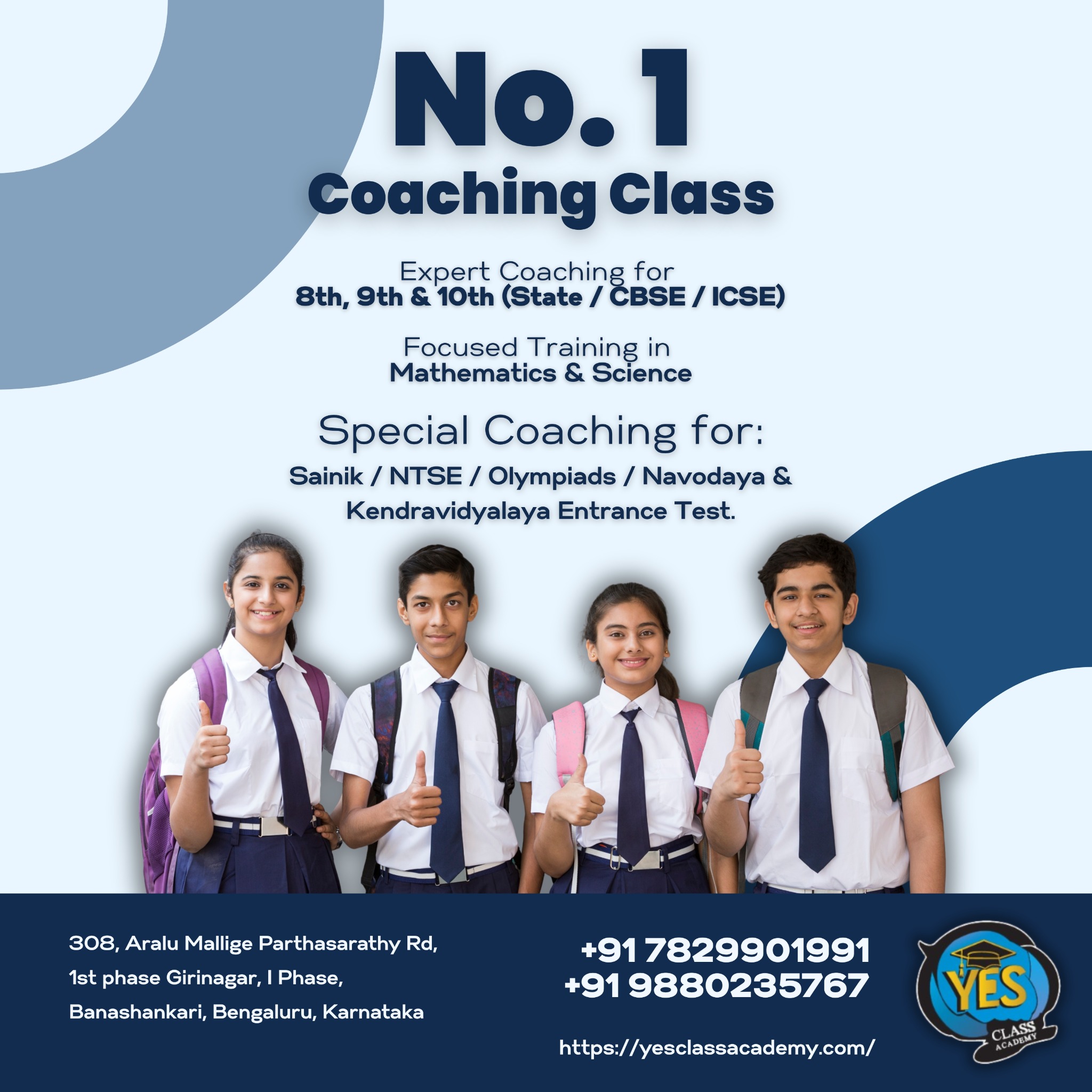 YES Class Academy Facebook ad: Achieve Academic Excellence with Expert Coaching!