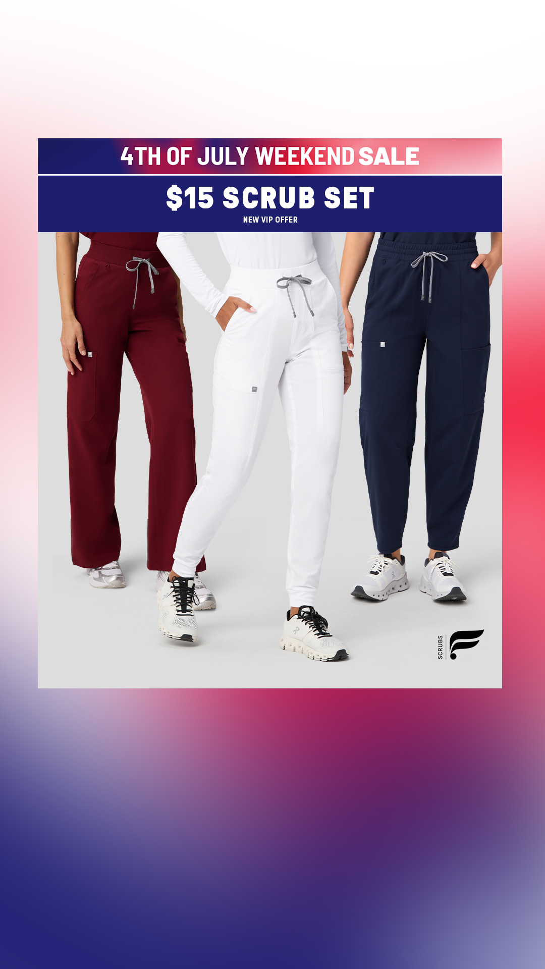 Fabletics Scrubs Facebook ad