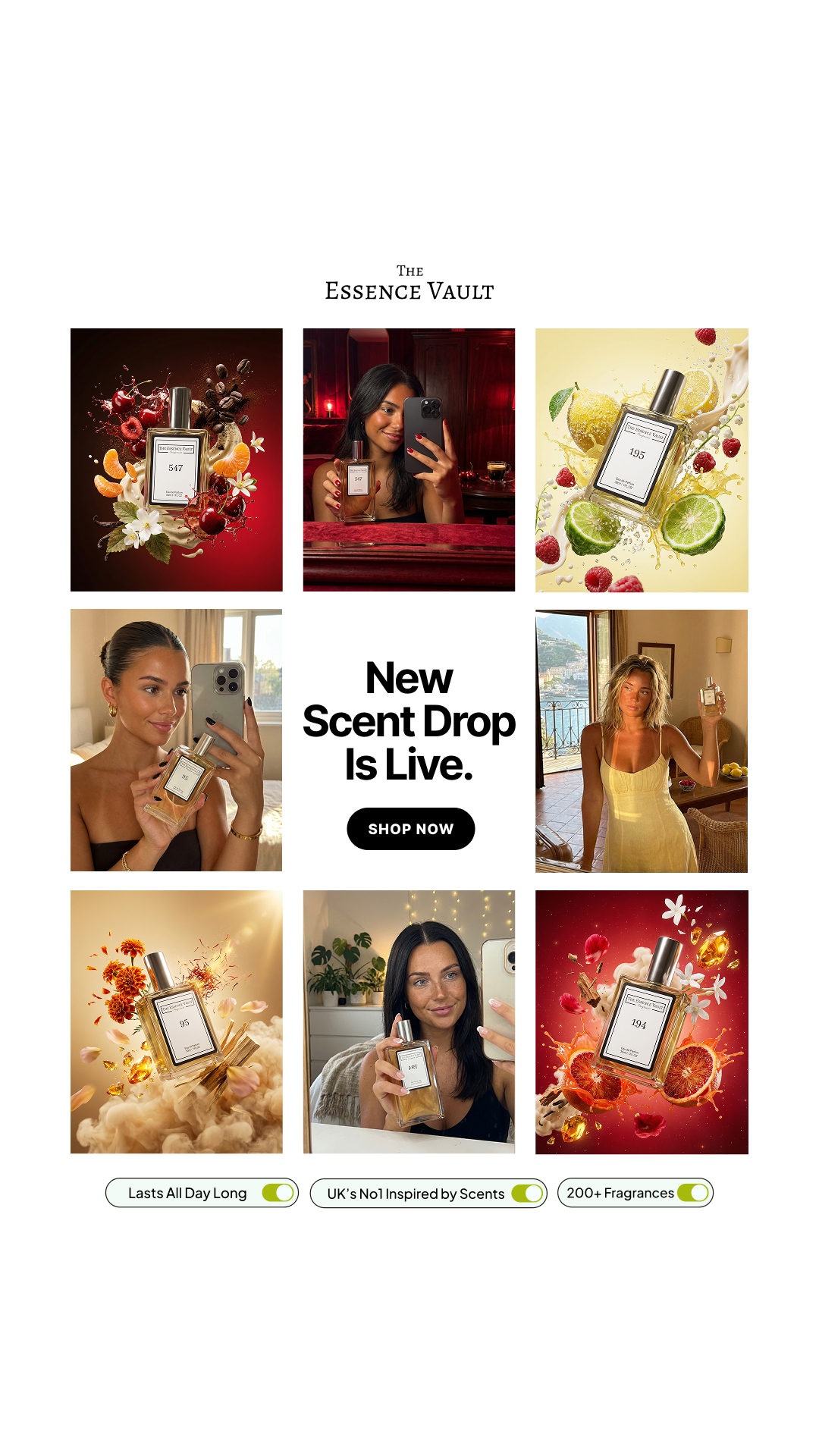 The Essence Vault Facebook ad from Mar 4, 2026