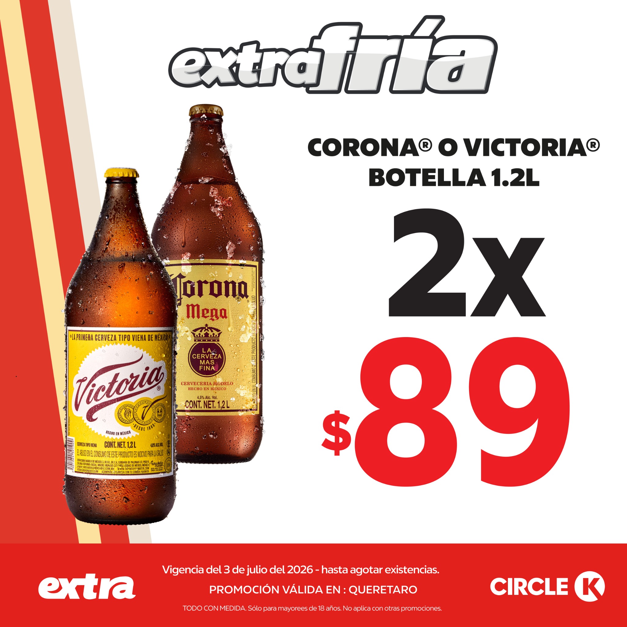 Circle K México Facebook ad: Sobrevive el calor de verano con una extra…