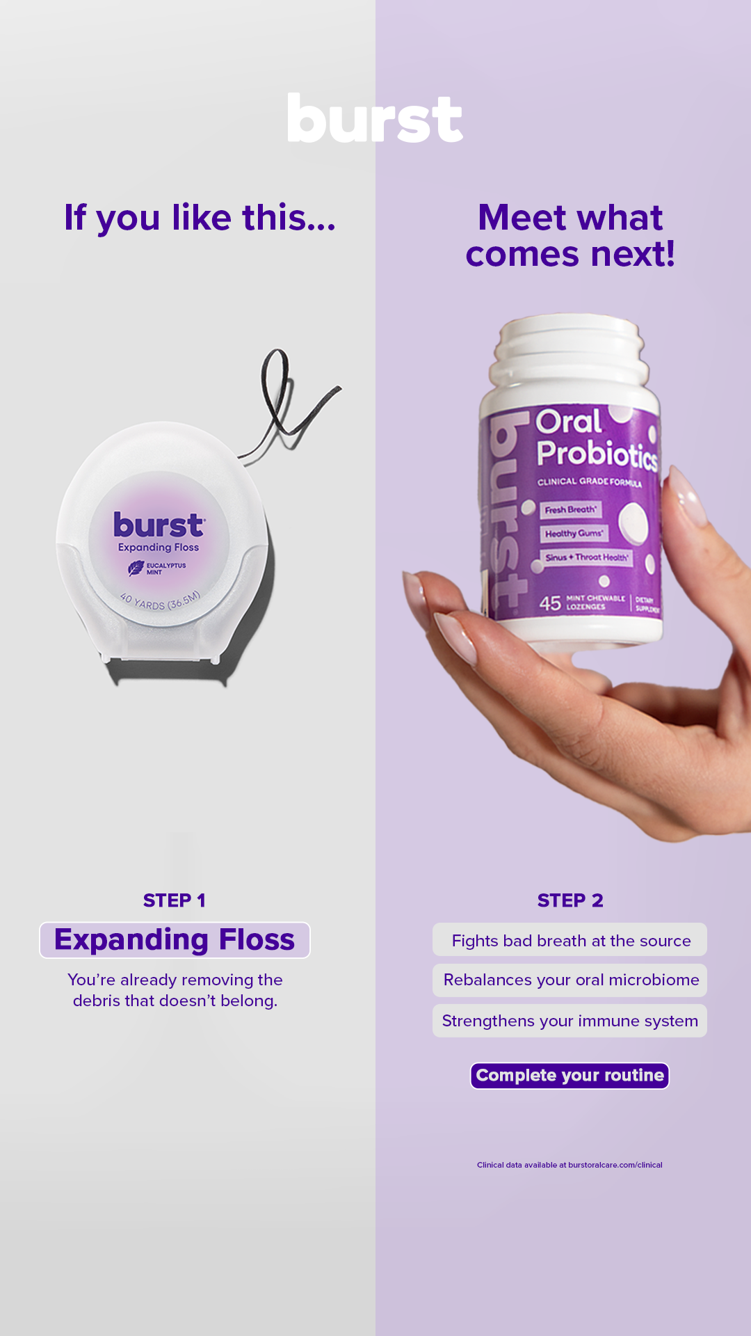 Burst Oral Care Facebook ad