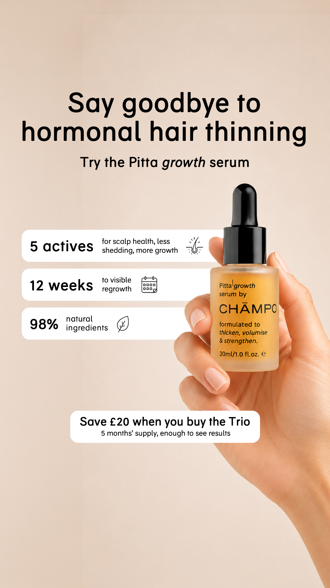 Chāmpo Haircare Facebook ad