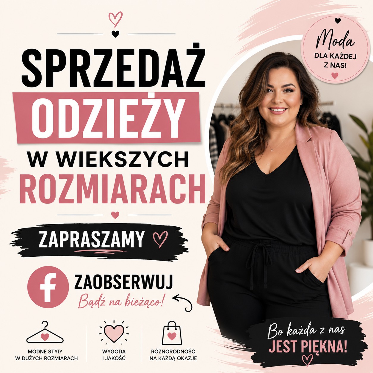 Stylowe Babki PLUS SIZE Facebook ad: Odzież damska XXL prosto z Włoch, Perfumy i…