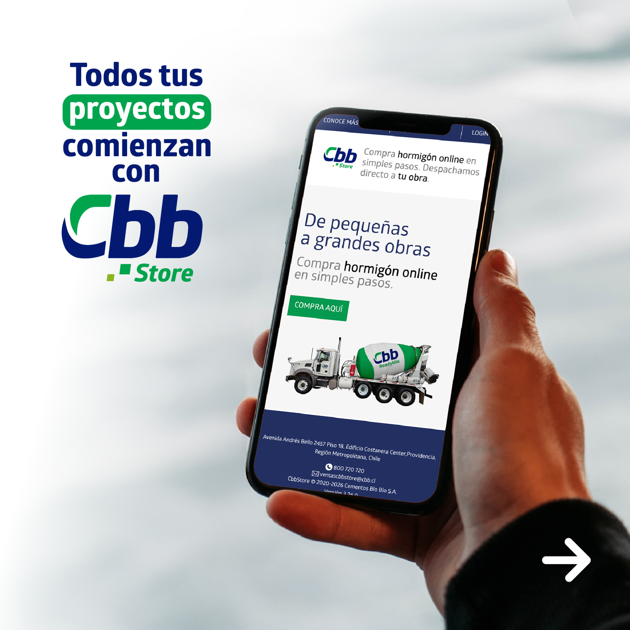 Grupo Cbb Facebook ad: Cbb Store: compra hormigón Cbb Ready Mix online.