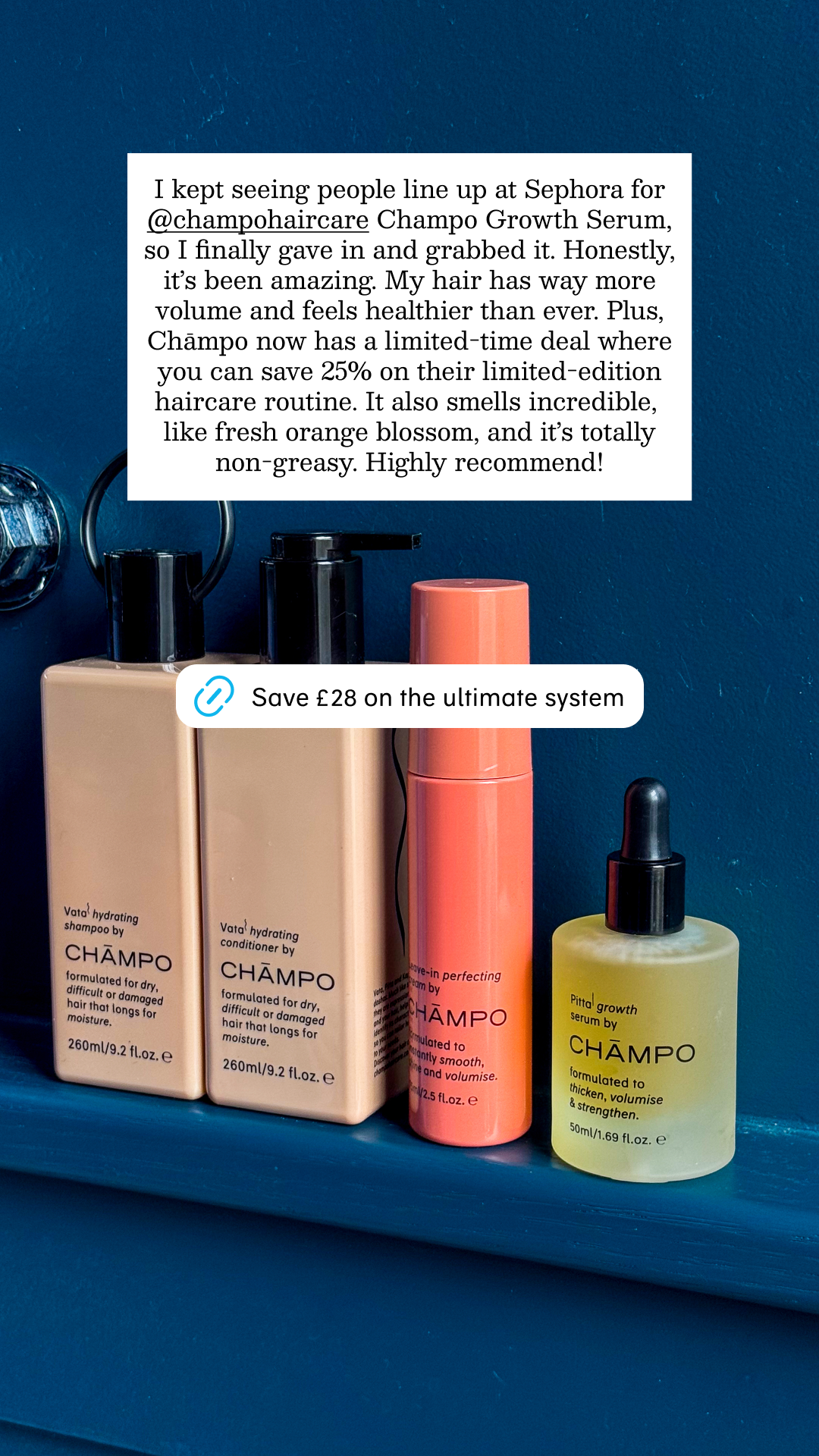 Chāmpo Haircare Facebook ad
