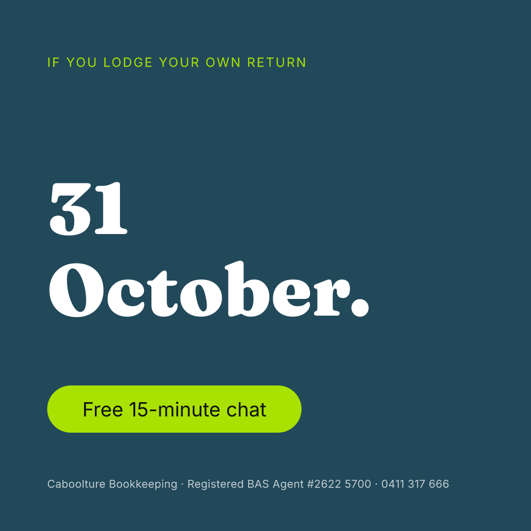 Caboolture Bookkeeping Facebook ad: Get tax ready