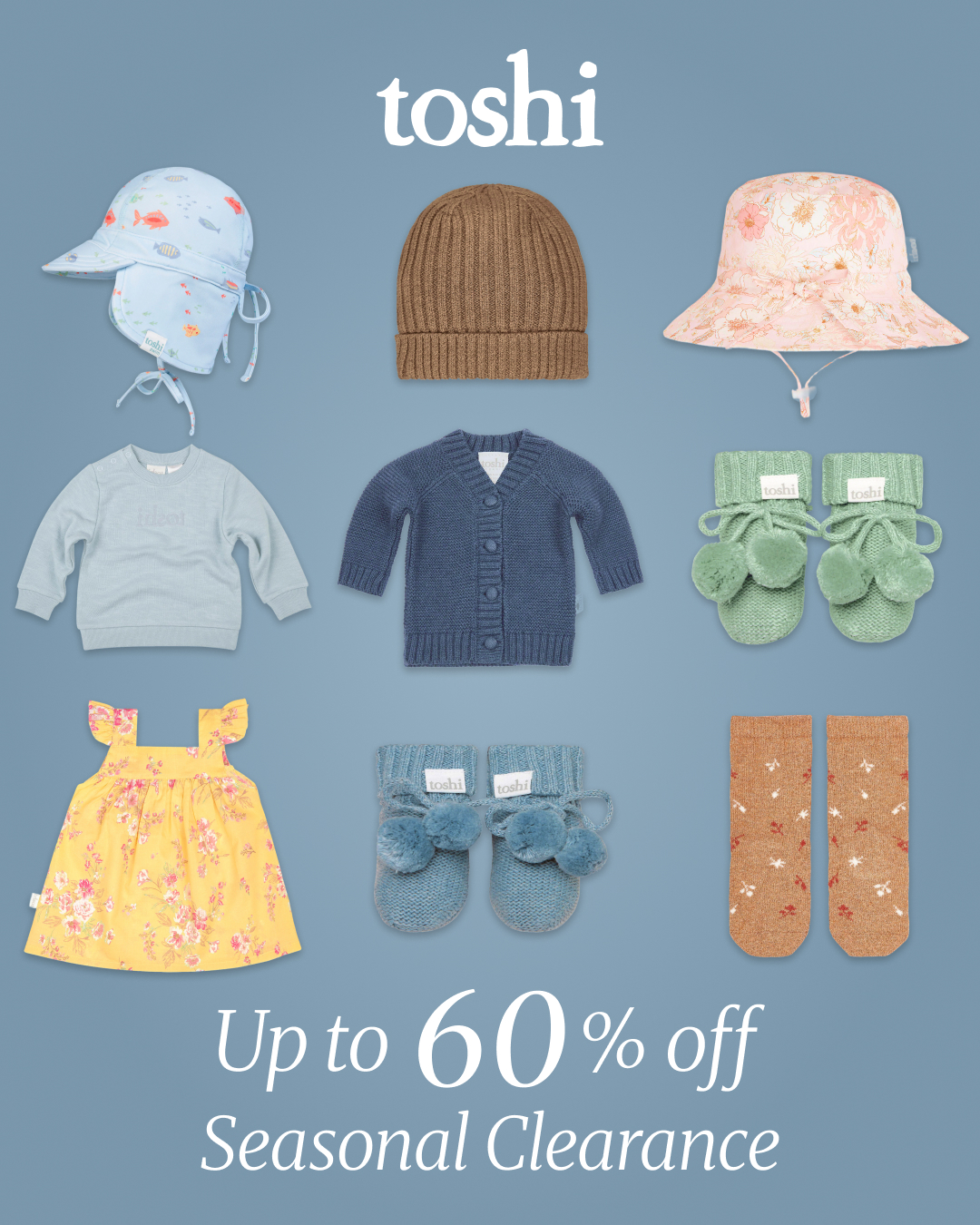 Toshi Facebook ad: Toshi Clearance, Selected Styles