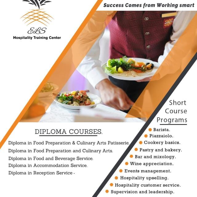 ELS Hospitality Training Center Facebook ad: Our hospitality courses will lead you to the…