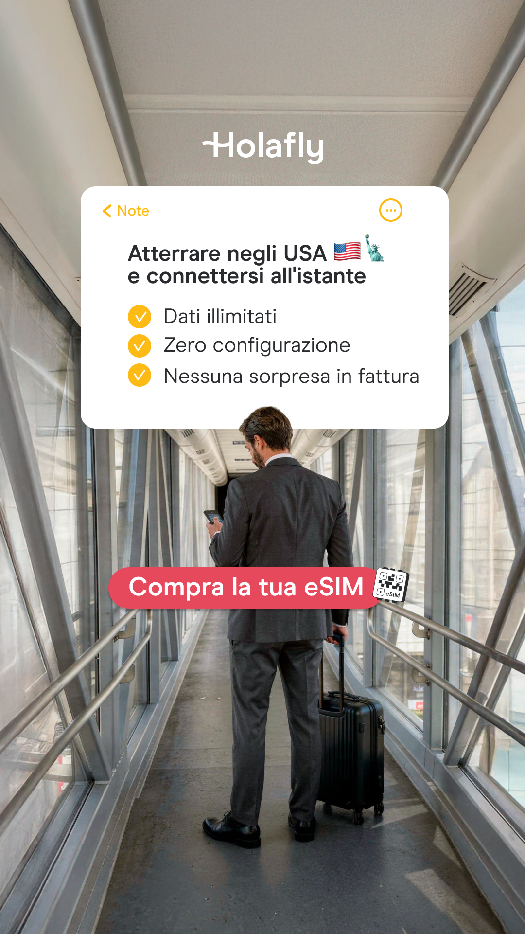 Holafly Italian Facebook ad