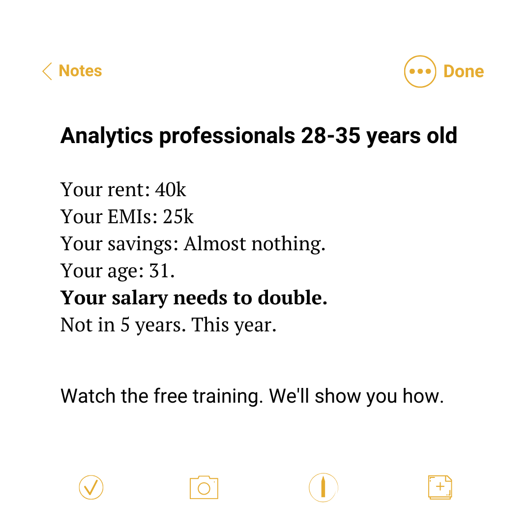 Japnaam Kochar Facebook ad: Analysts Looking for Salary Hikes