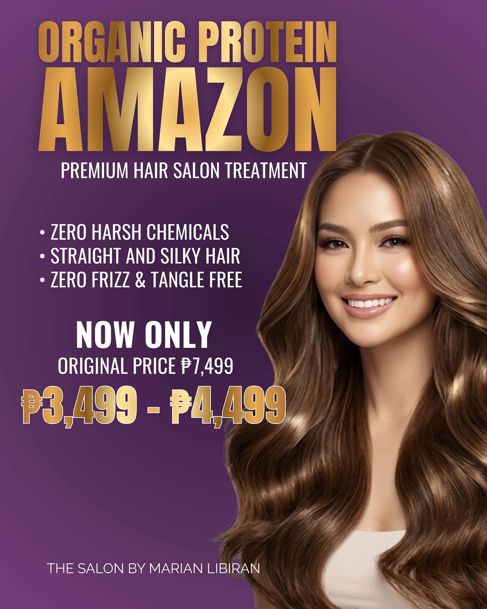 The Salon by Marian Libiran Bocaue Branch Facebook ad: HELLO, GLASS HAIR!