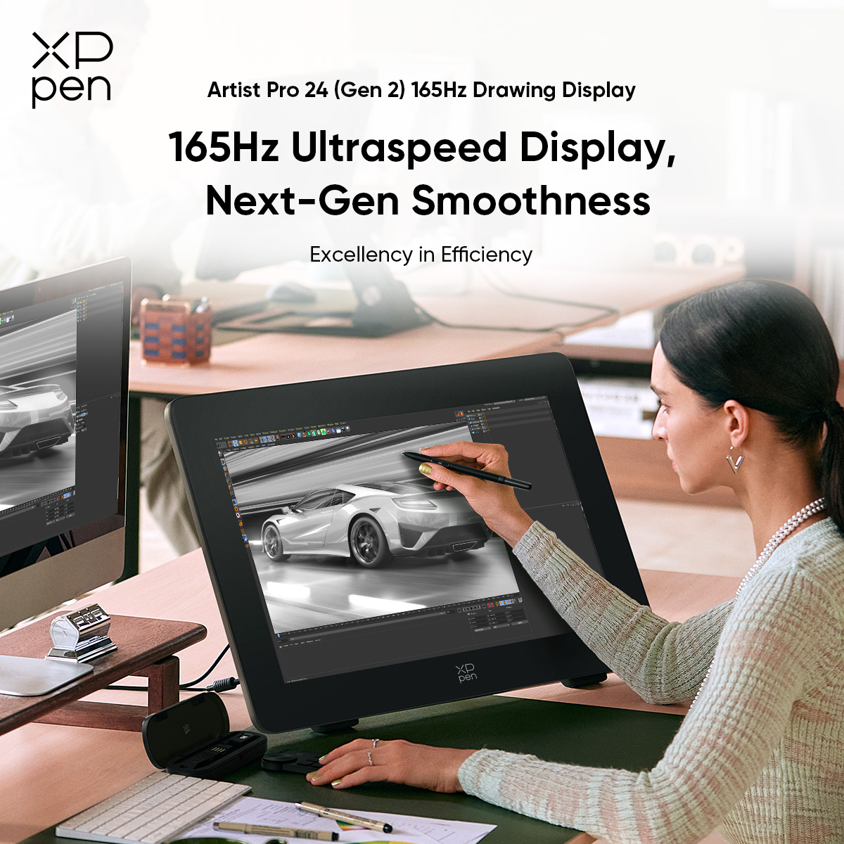 XPPen USA Facebook ad: World’s First 165Hz Drawing Display, Redefine Your Speed!