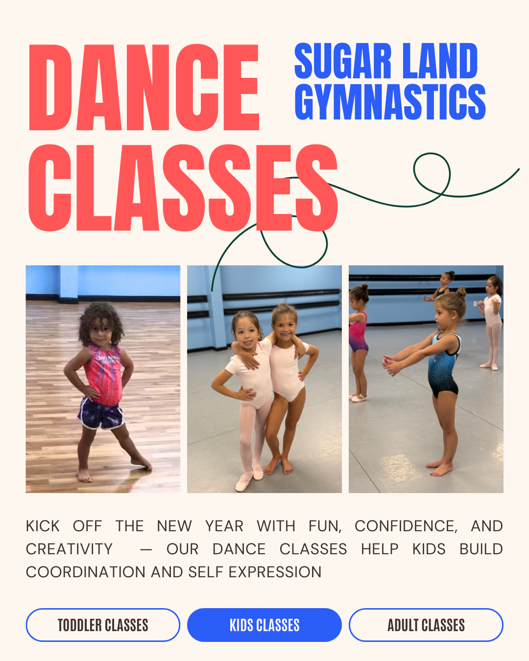 Sugar Land Gymnastics Facebook ad from Jan 9, 2026