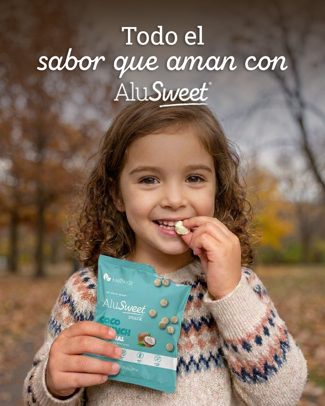 Alusweet Facebook ad: Todo el sabor que aman con AluSweet.