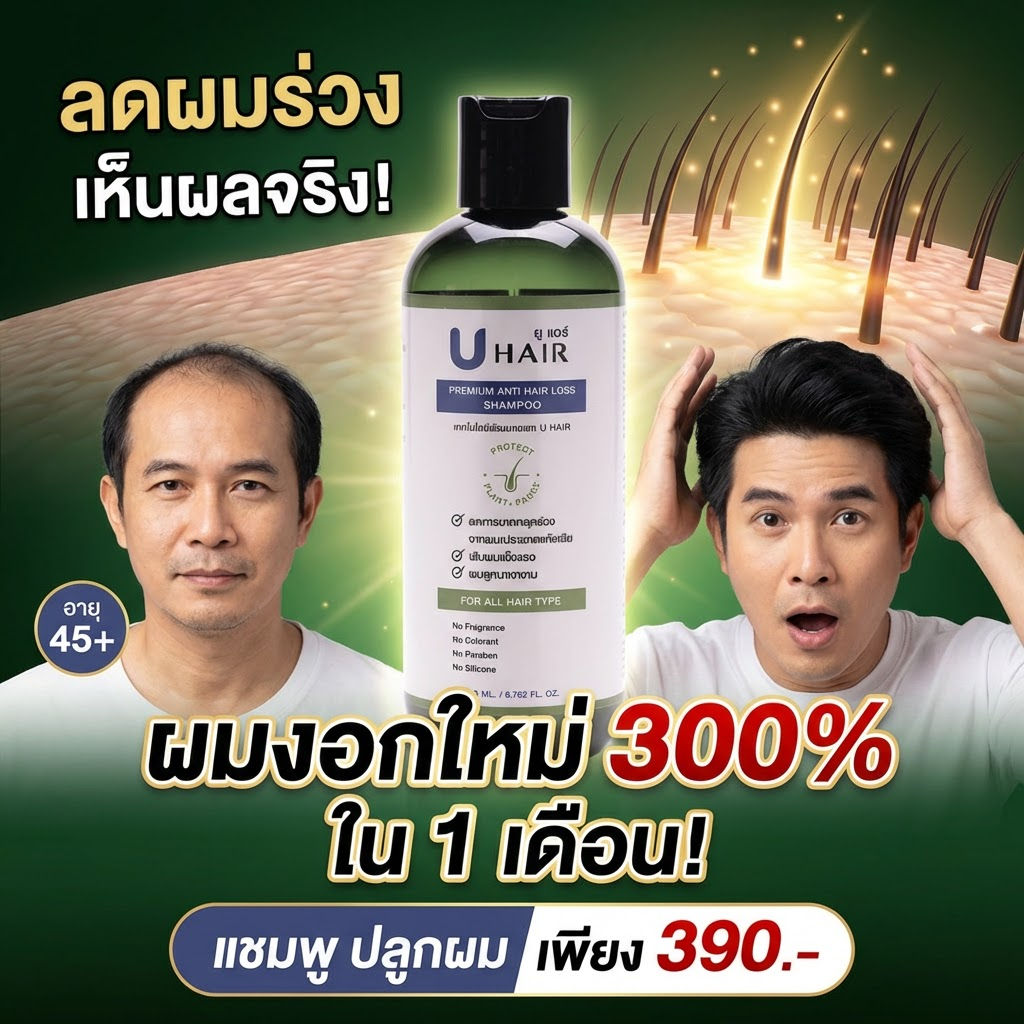 UHair Premium ลดผมร่วง บำรุงหนังศีรษะ Facebook ad