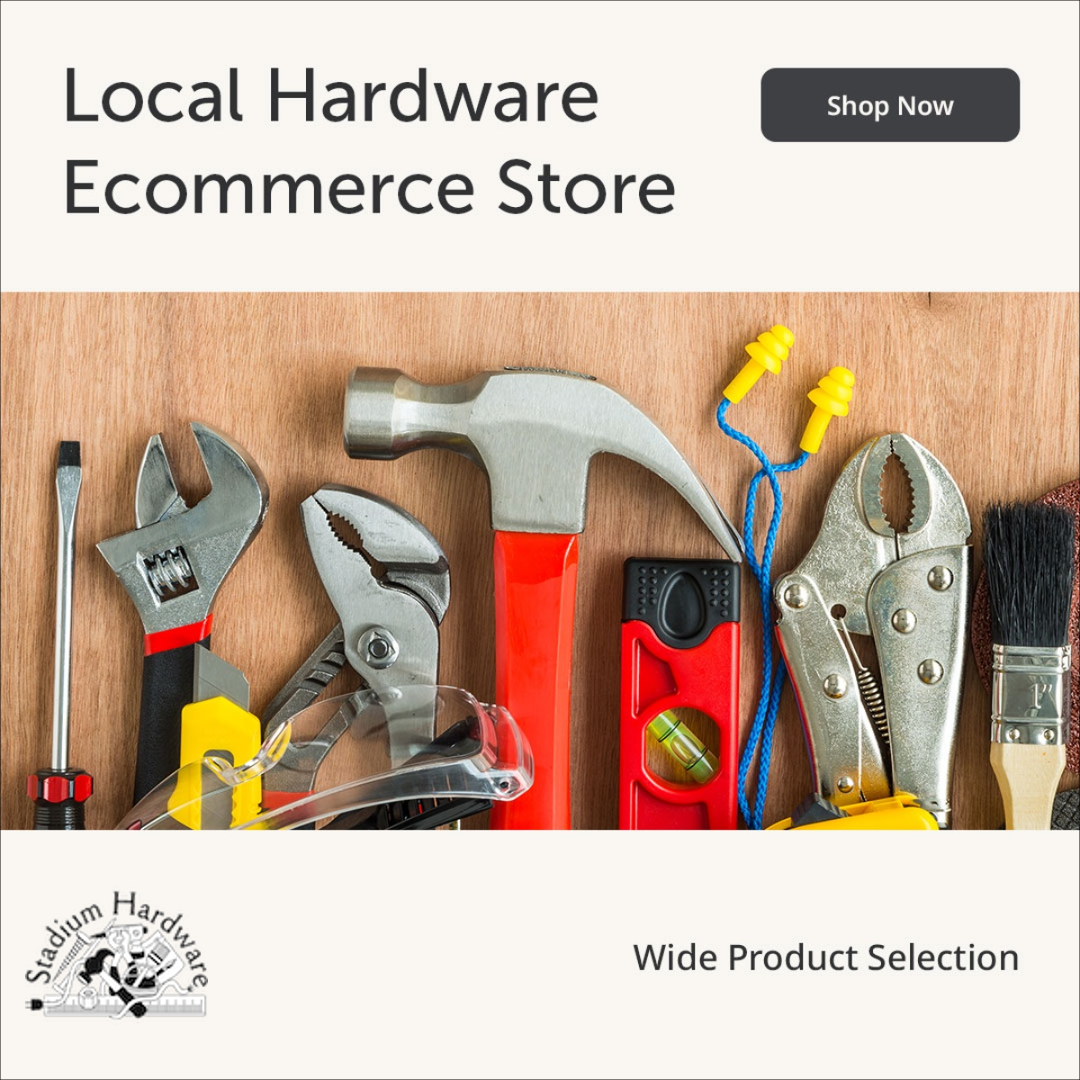 Stadium Hardware Inc. Facebook ad: Hardware made easy.