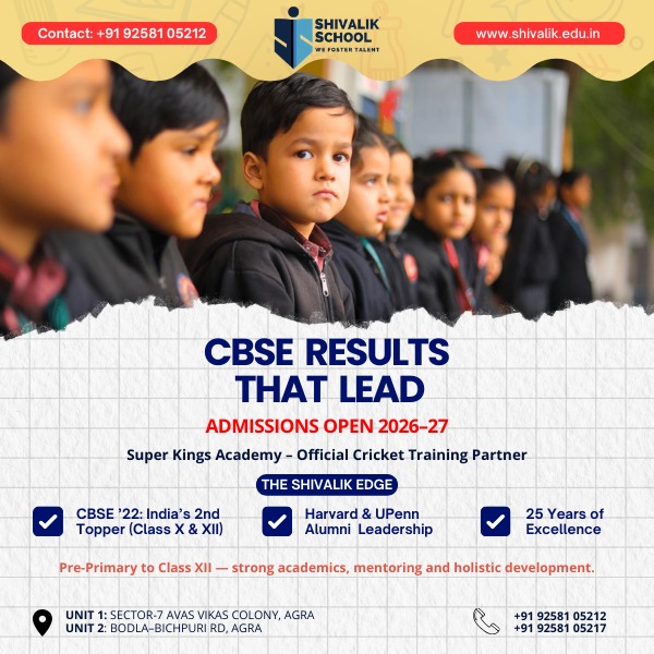 Shivalik School Facebook ad: Pre-Primary to Class XII Admissions Open 2026-27.