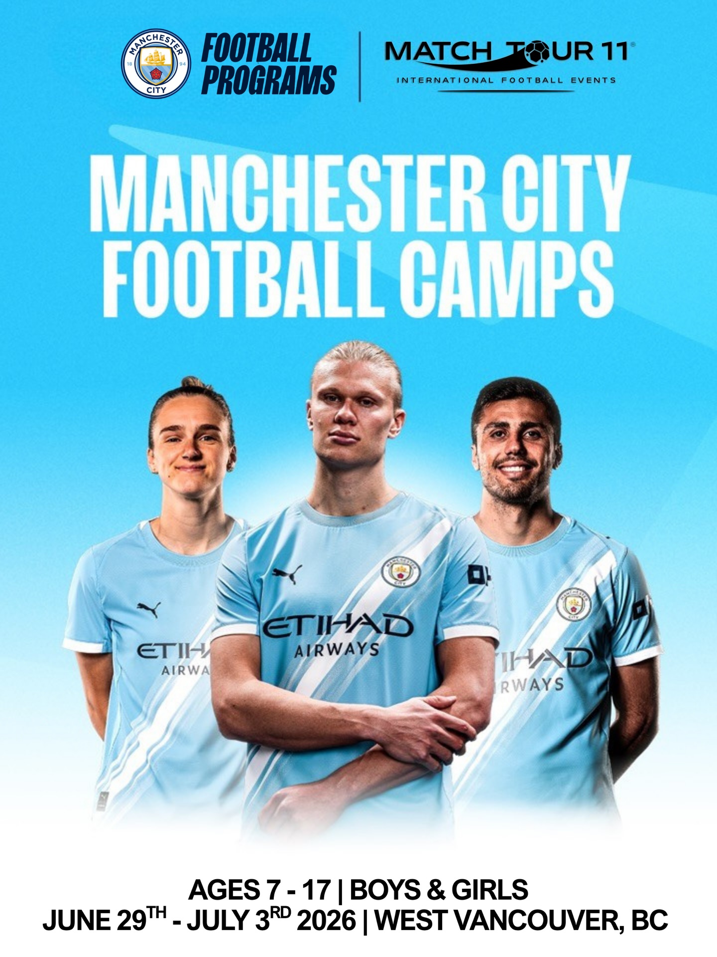 Match Tour 11 Facebook ad: Manchester City Camps in West Van