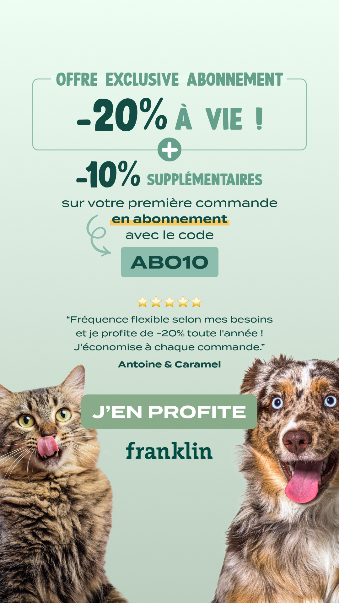 Franklin Pet Food Facebook ad