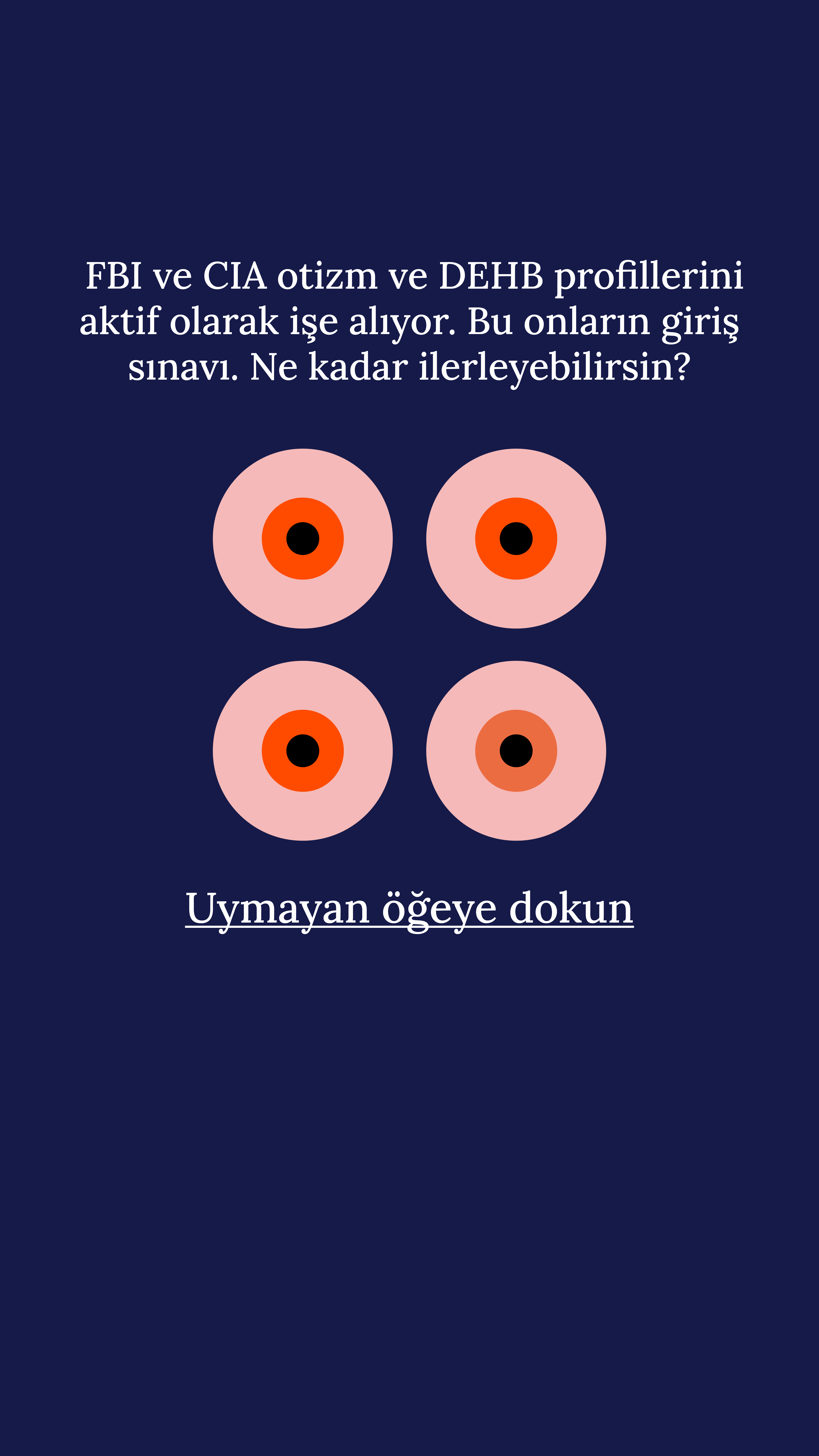 International Brain Test Facebook ad