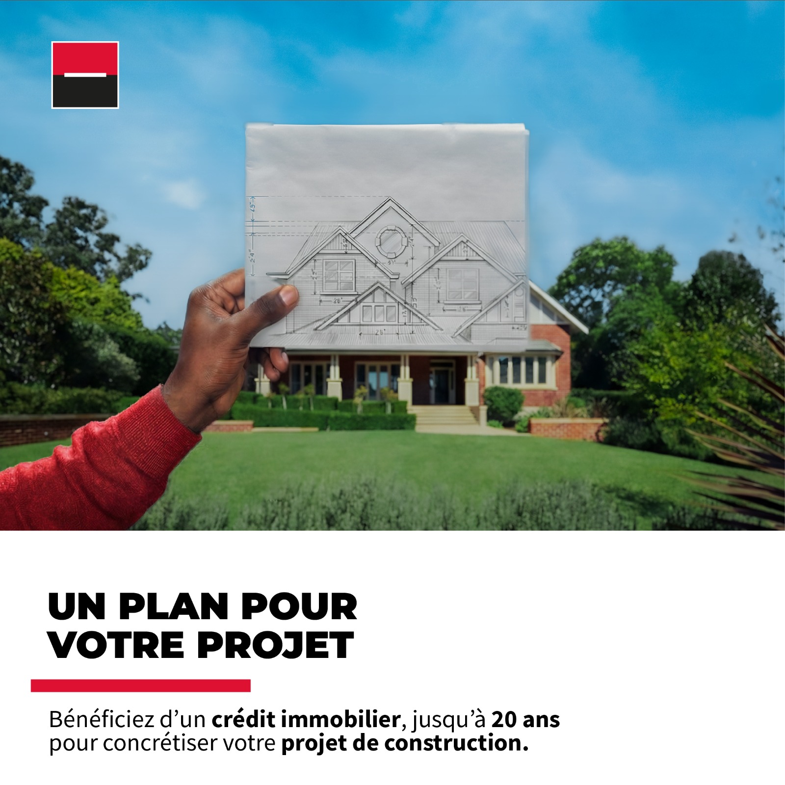 Société Générale Facebook ad: Votre projet immobilier mérite le meilleur accompagnement!