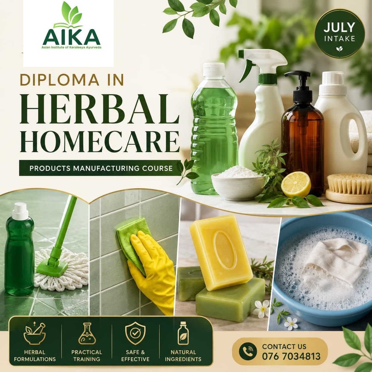 Aikasrilanka Facebook ad: DIPLOMA IN HERBAL HOMECARE PRODUCTS MANUFACTURING COURSE