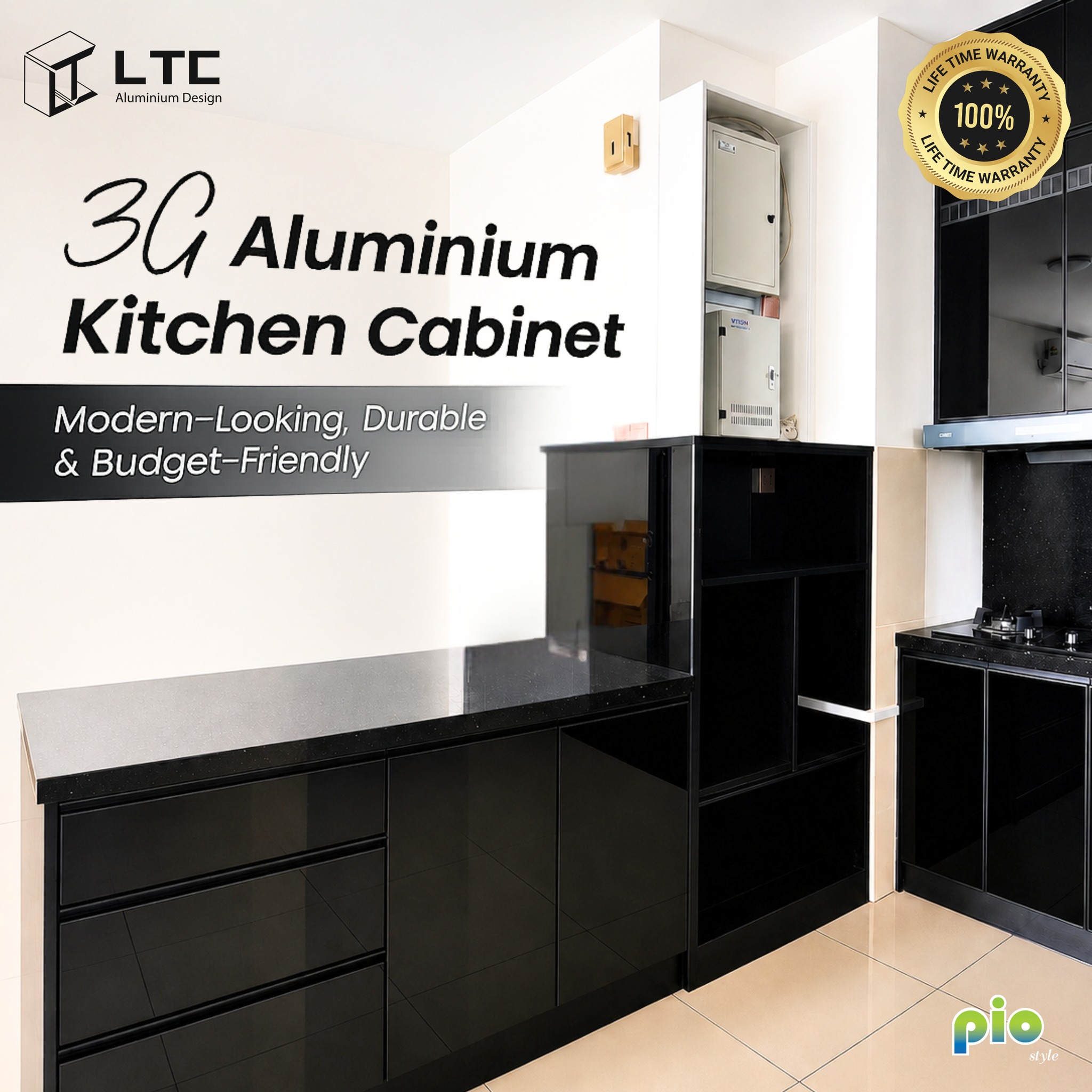 LTC Aluminium Design Facebook ad: Small Budget, Big Aluminium Cabinet Upgrade!