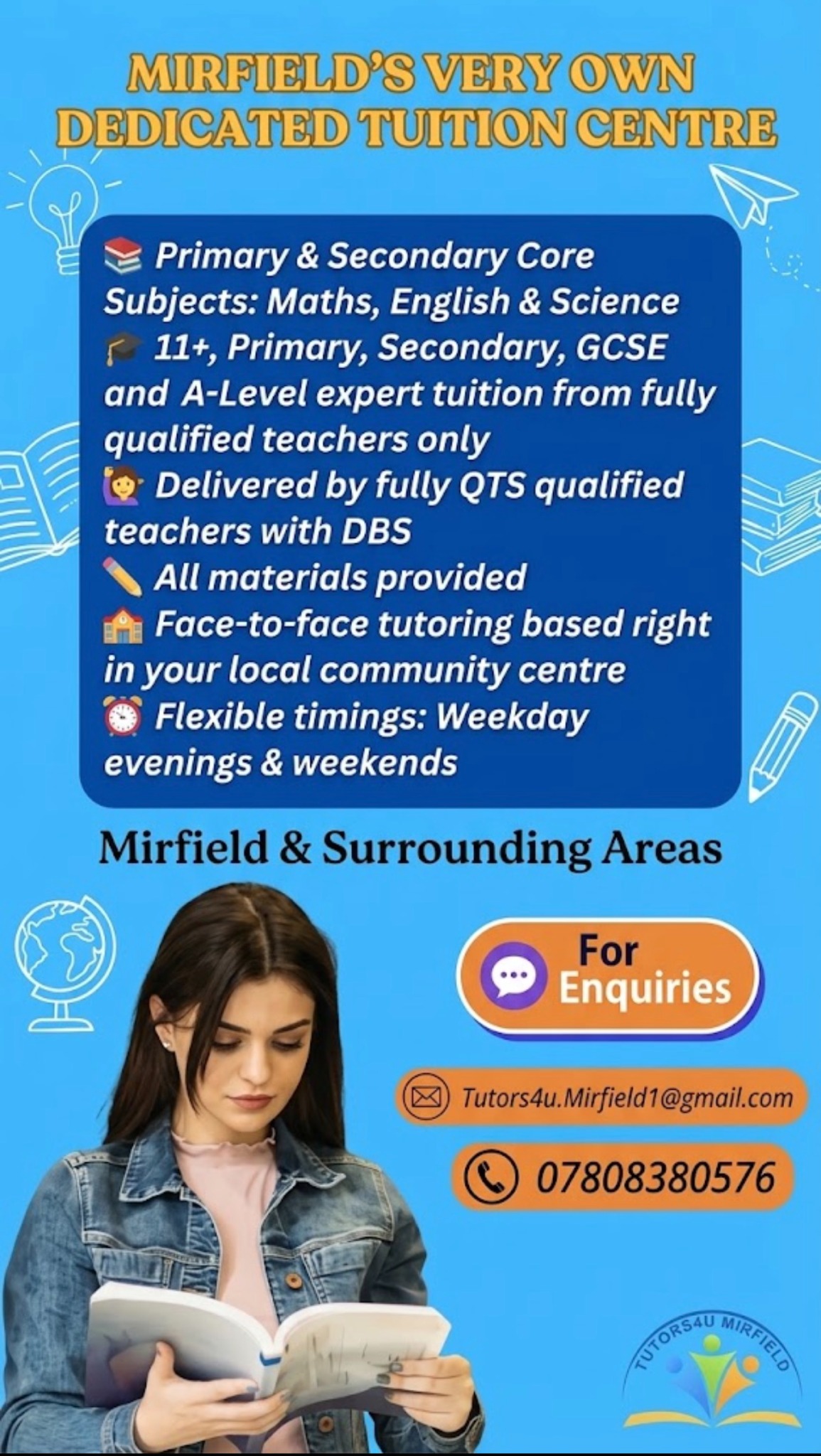 Tutors4U Mirfield Facebook ad
