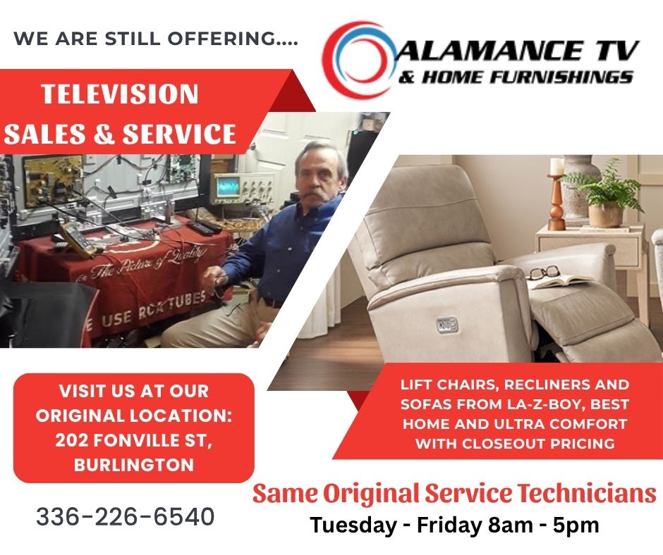 Alamance TV & Home Furnishings Facebook ad