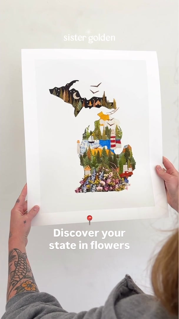 Sister Golden Facebook ad: We’re Making the 50 States in Flowers