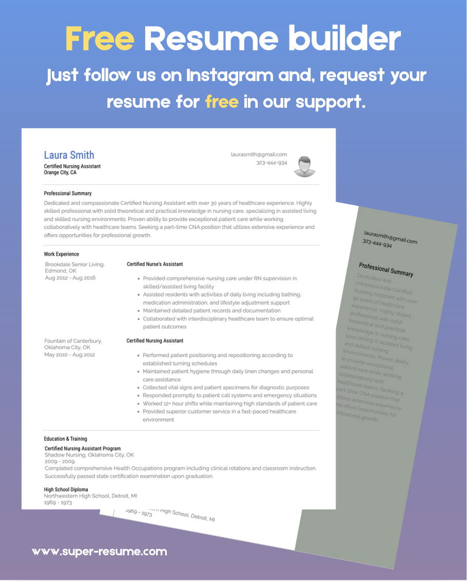 Super Resume Facebook ad