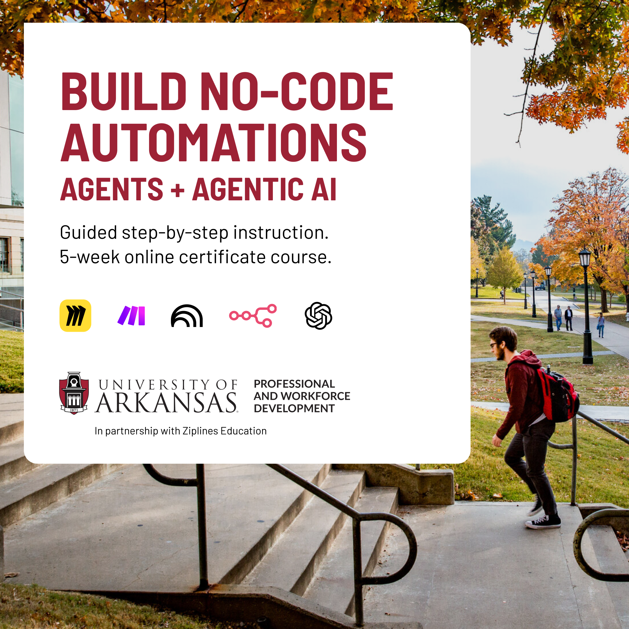 U of A Professional and Workforce Development Facebook ad from May 19, 2026