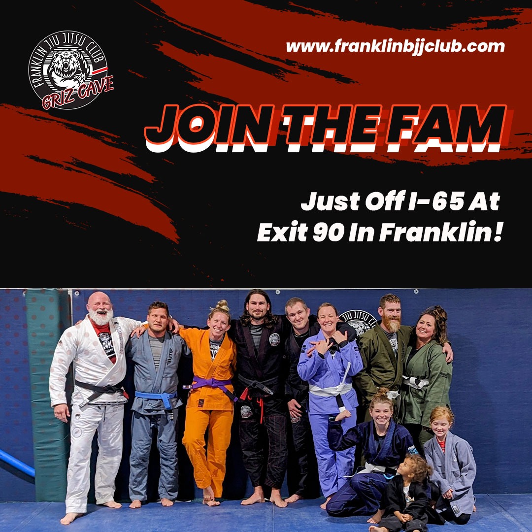 Franklin Jiu Jitsu Club #Grizcave Facebook ad from Sep 5, 2025