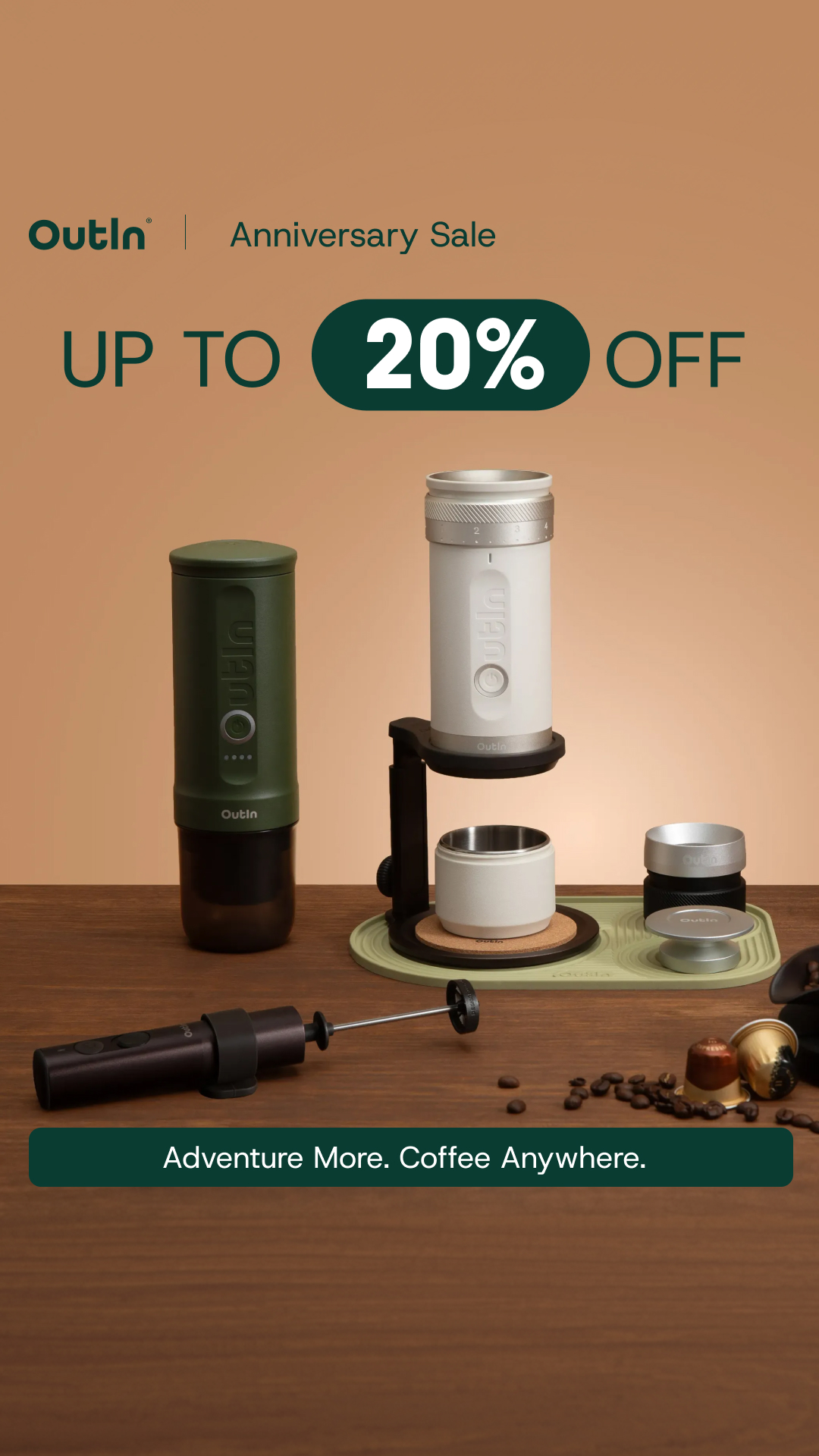 Outin Portable Electric Espresso Machine Facebook ad