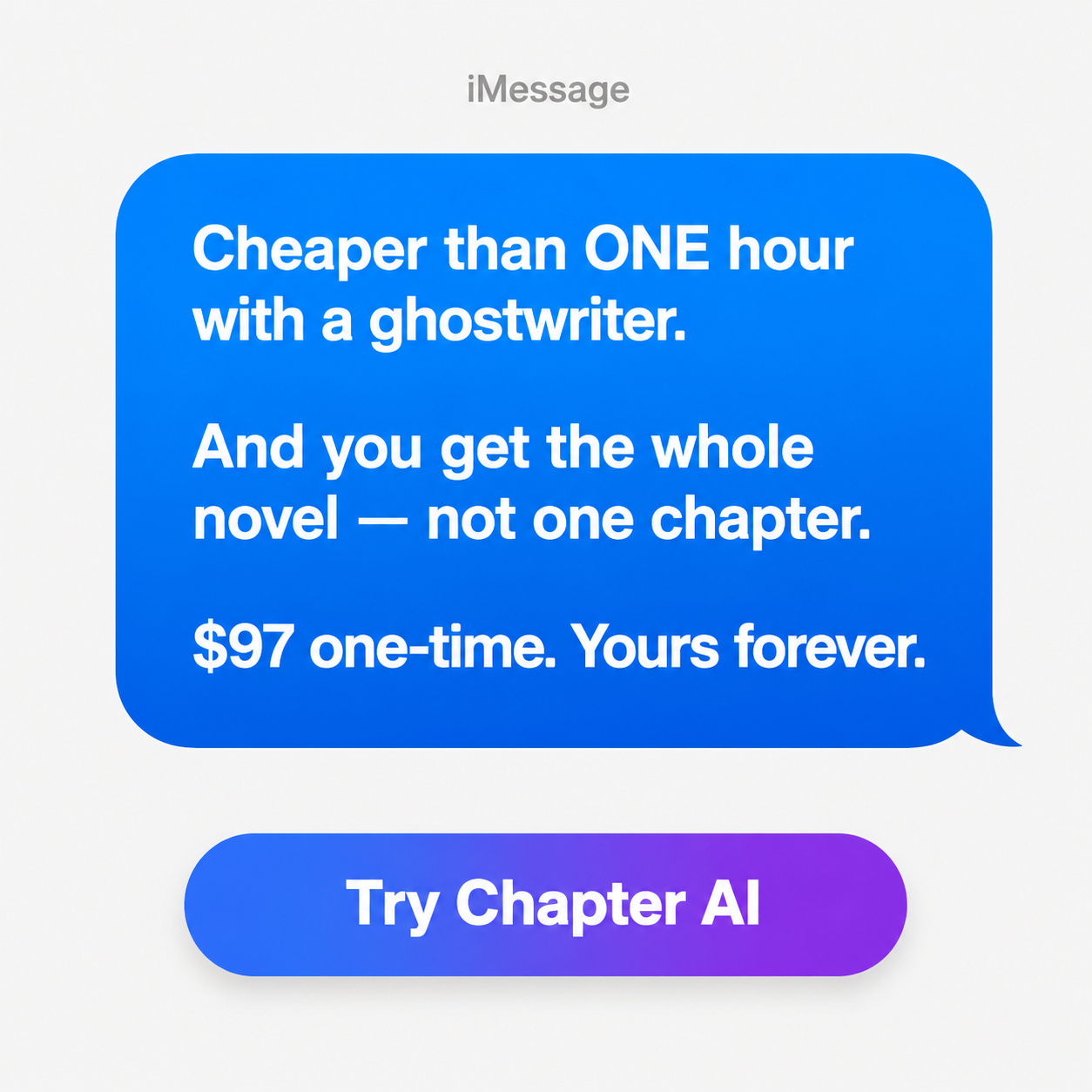 Chapter.pub Facebook ad: #1 Fiction Book AI