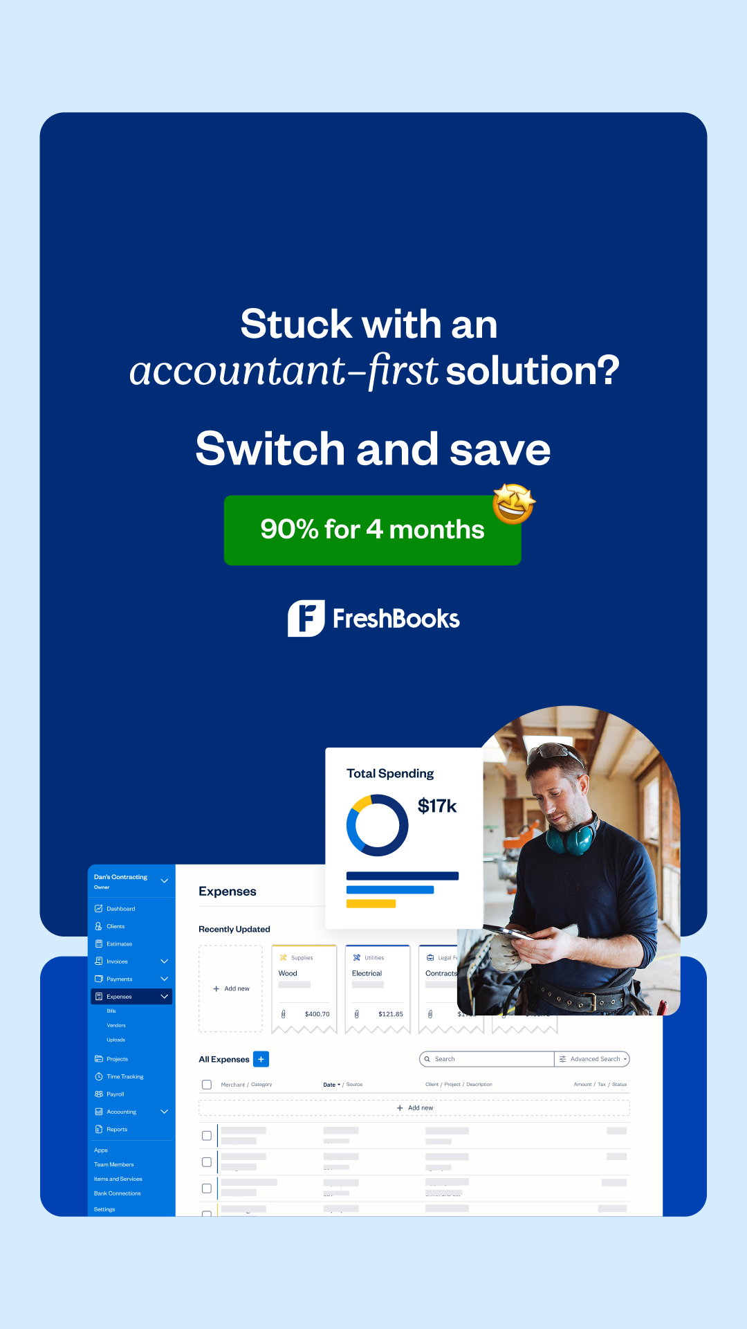 FreshBooks Facebook ad