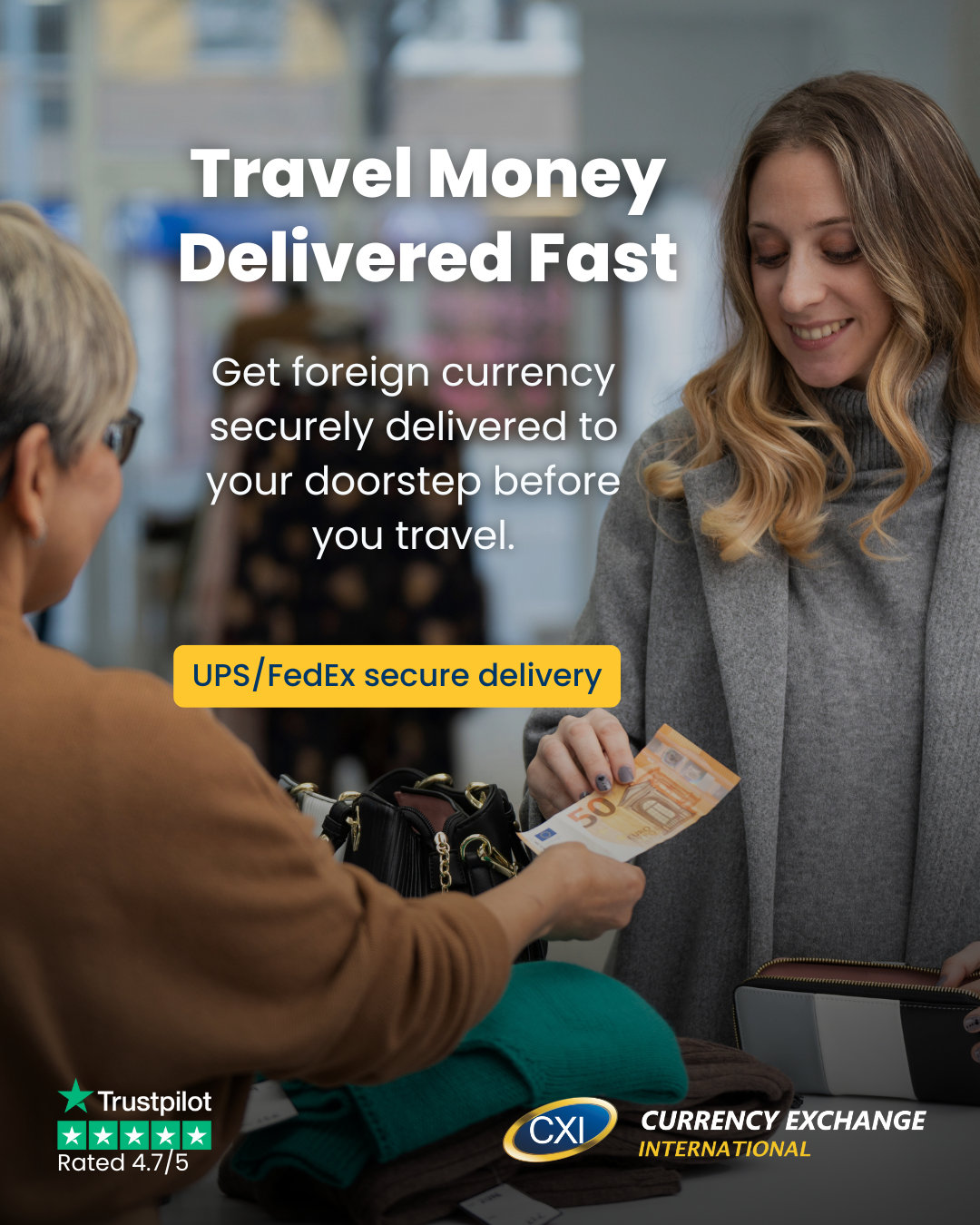 Currency Exchange International Facebook ad from Dec 31, 2025