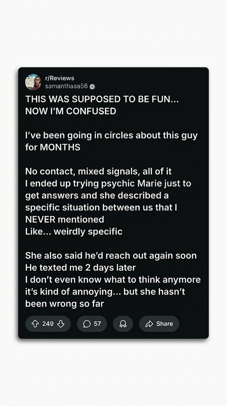 Try Psychic Marie Facebook ad