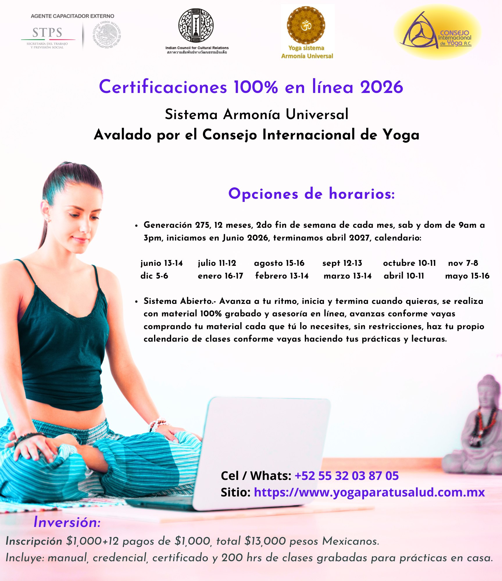 Consejo Internacional de Yoga en México Facebook ad